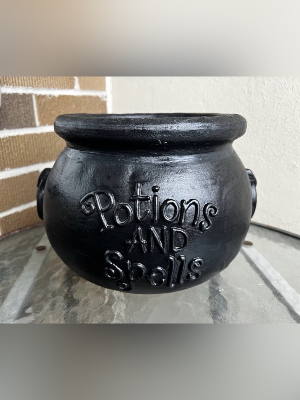 Musical Halloween Black 'Potions and Spells' Decorative Cauldron - Home Accents